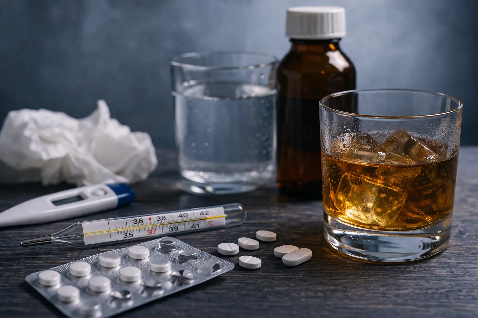 Алкоголь при температуре: вред и риски